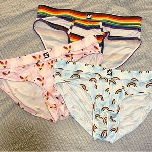 American Eagle Outfitters Men’s Pride Rainbow Briefs Trio - Multicolor